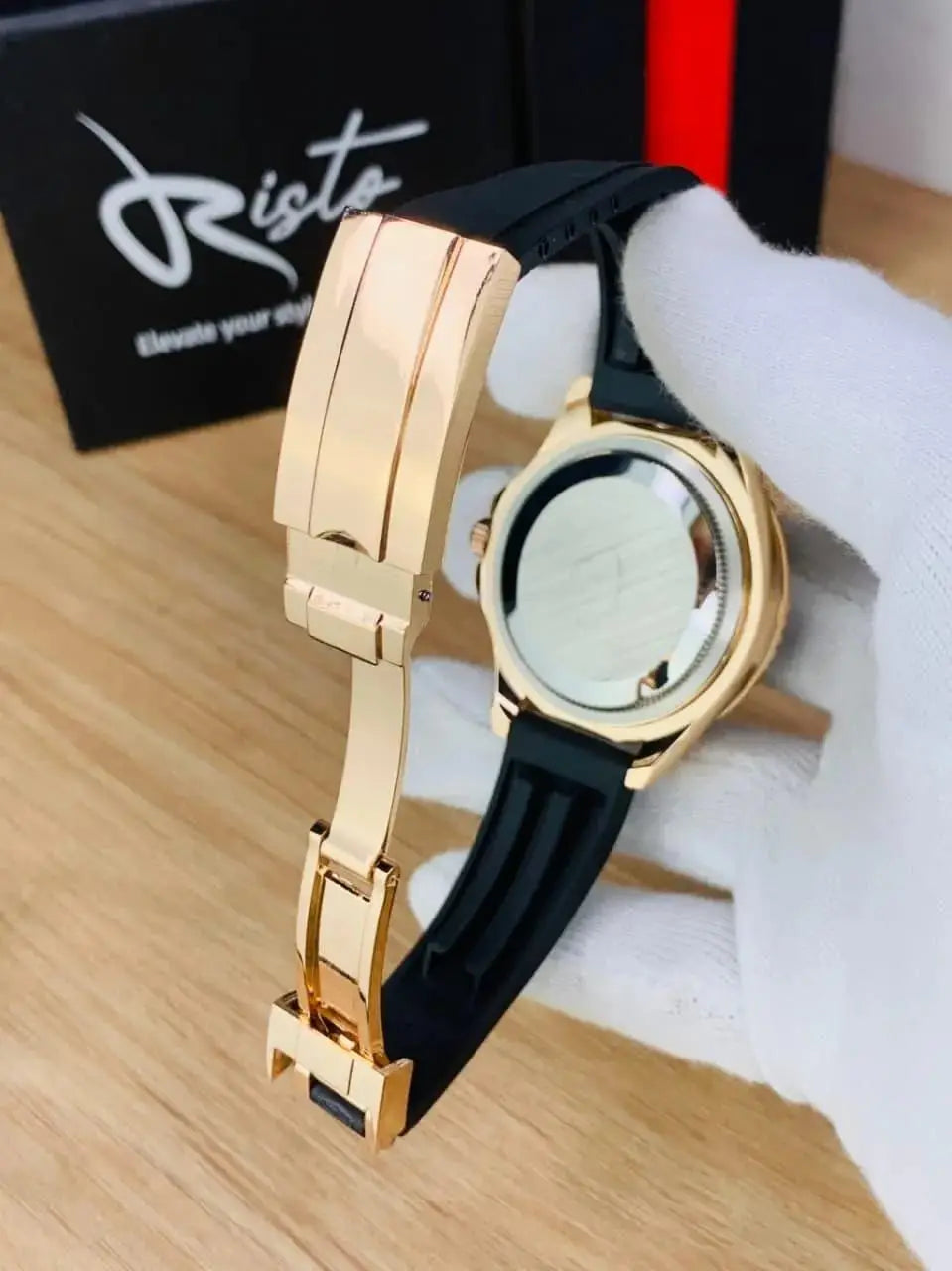 Men Rolex Submariner Gold Black