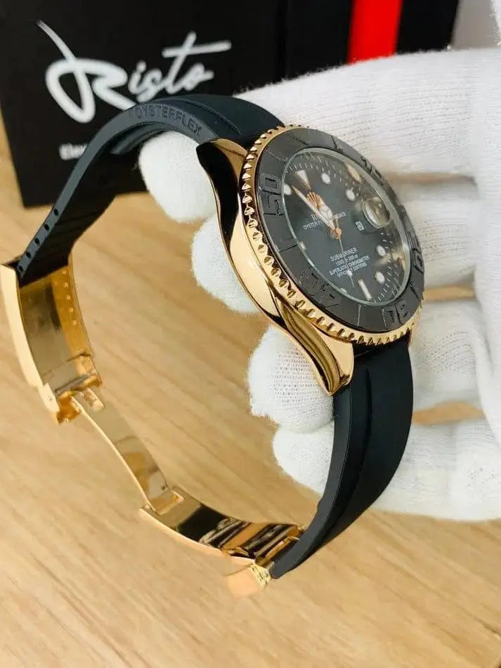 Men Rolex Submariner Gold Black