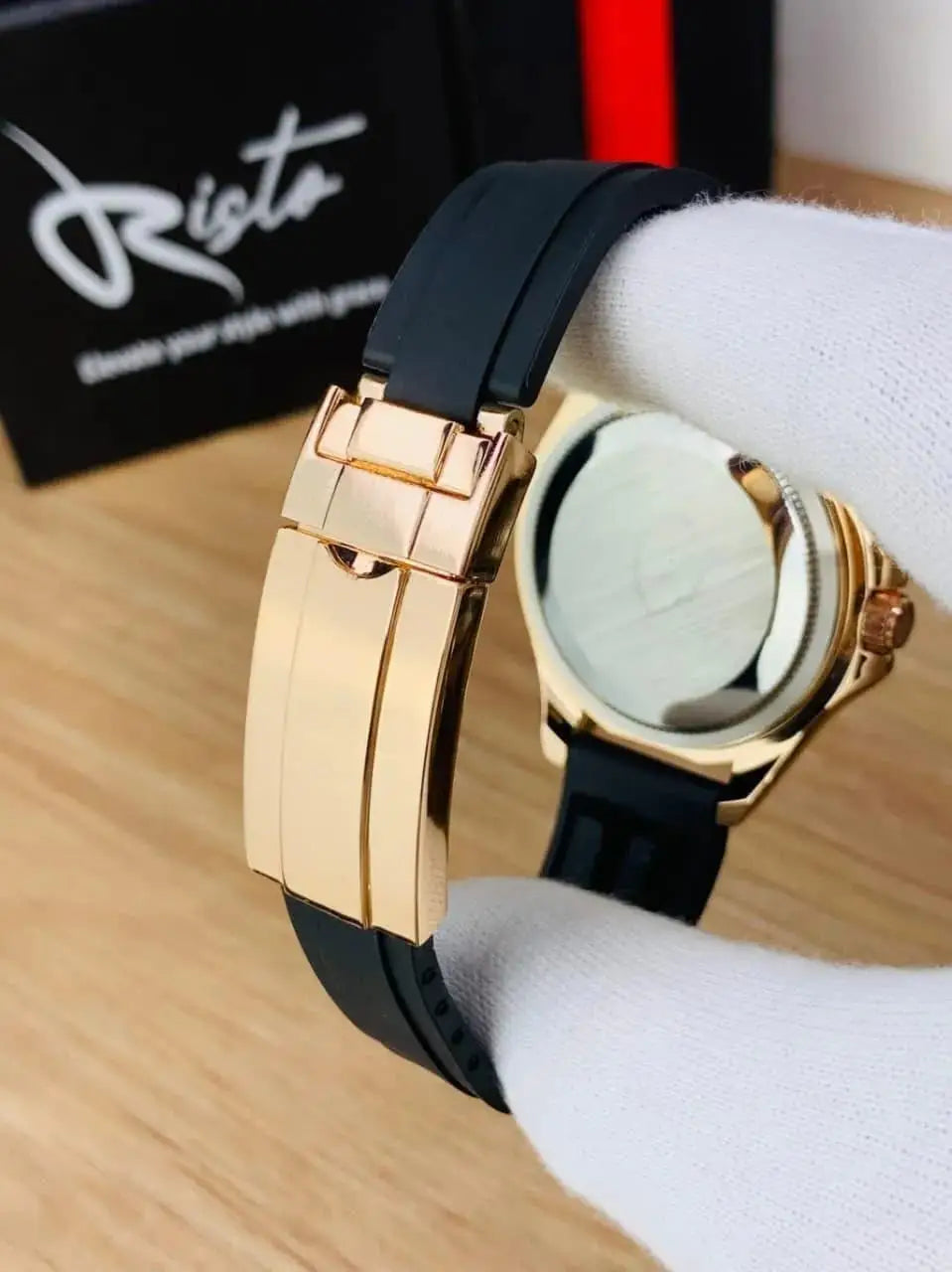 Men Rolex Submariner Gold Black