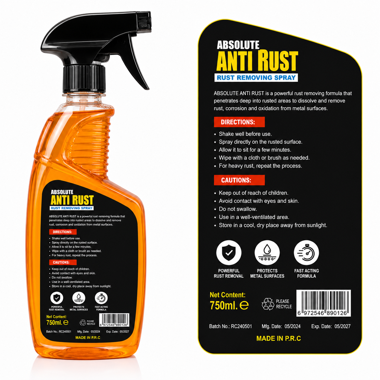 Anti Rust Removing Spray