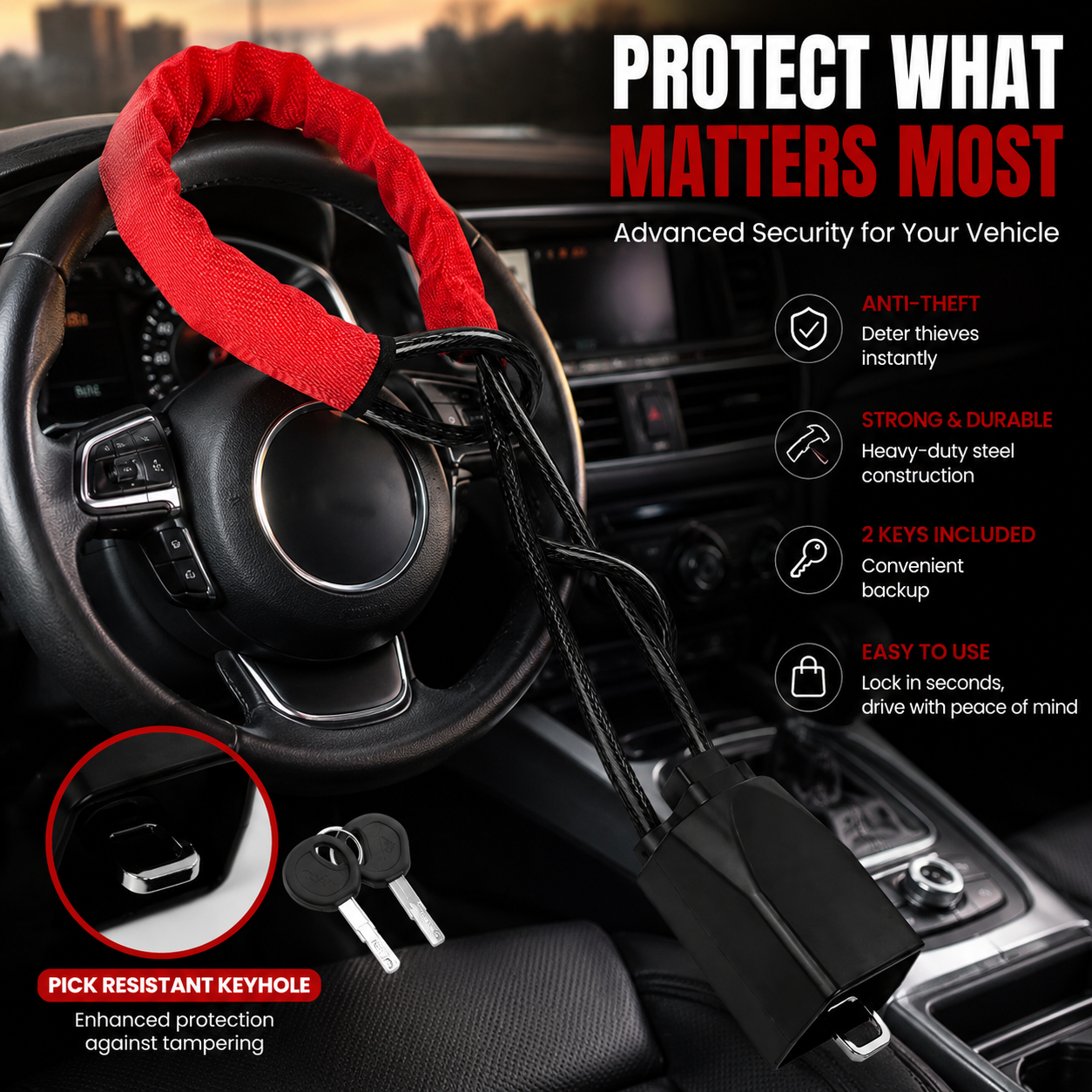 Car Steering Wheel Lock